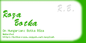 roza botka business card